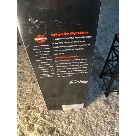 VINTAGE Department 56 Original Snow Village Harley Davidson Water Tower 54975 - Picture 3 of 12